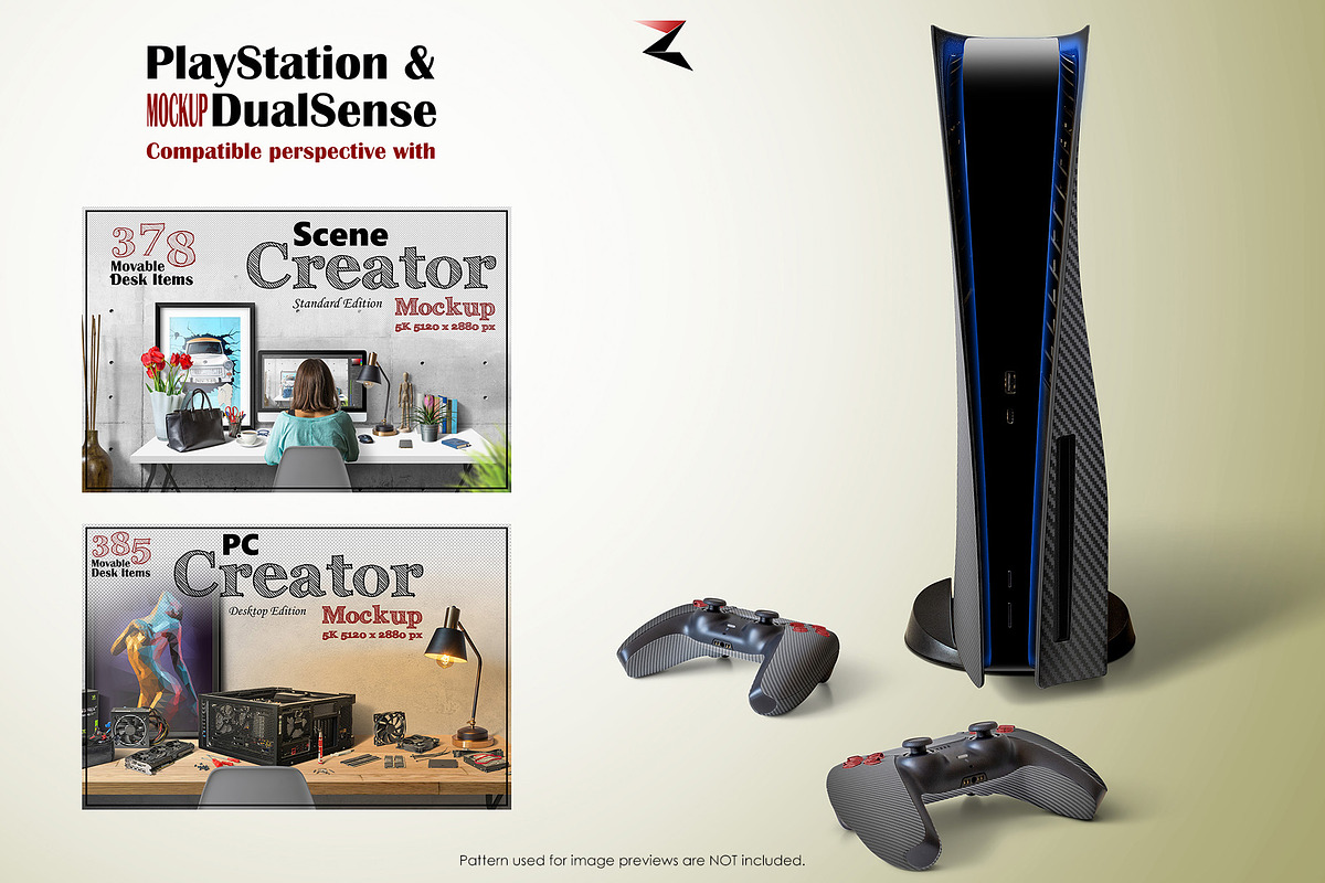 PS5 Console & DS GamePad Mockup 8K, a Product Mockup by Zabiegala MP (Photo 9 of 9)