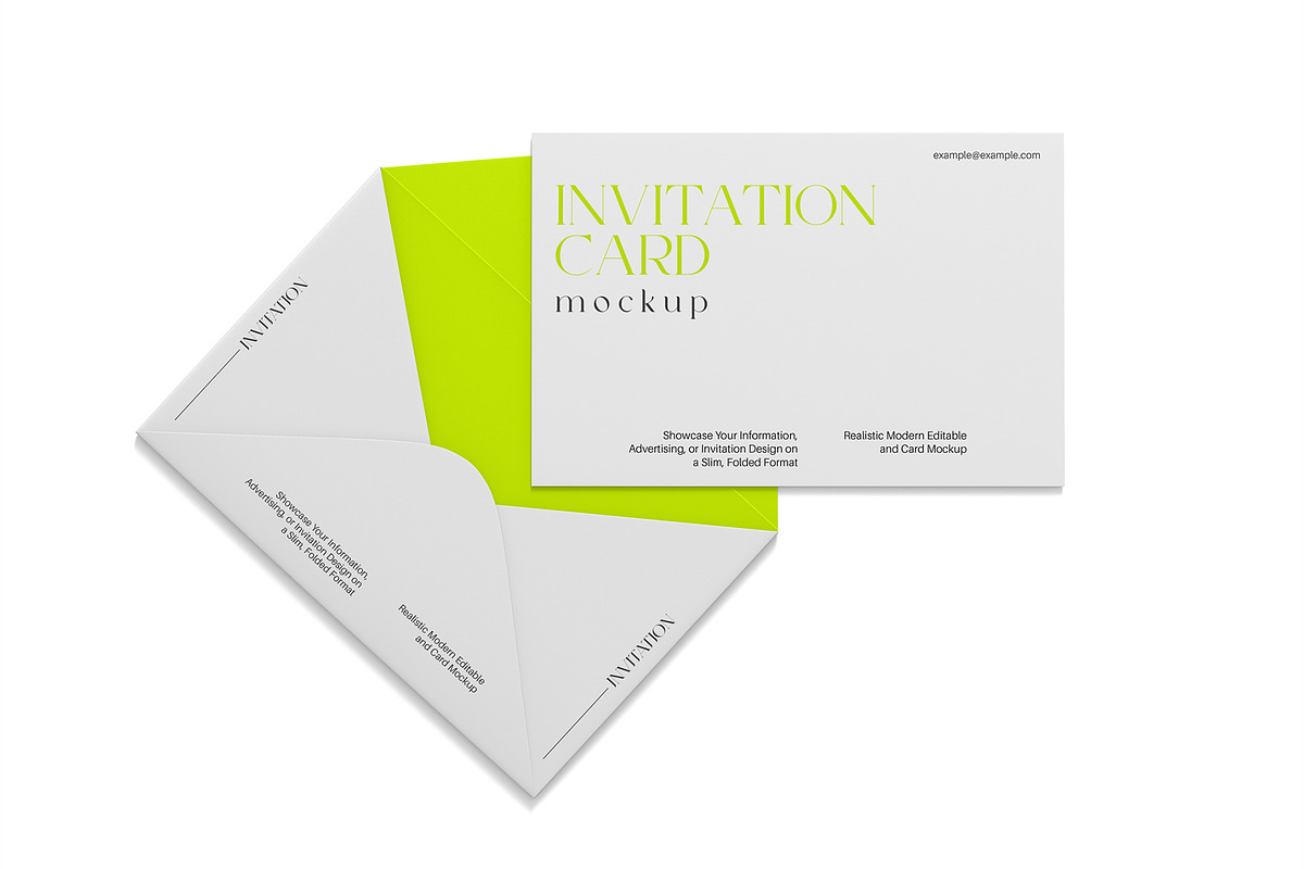 Minimal Invitation Card Mockup, a Product Mockup by graphypix (Photo 1 of 4)