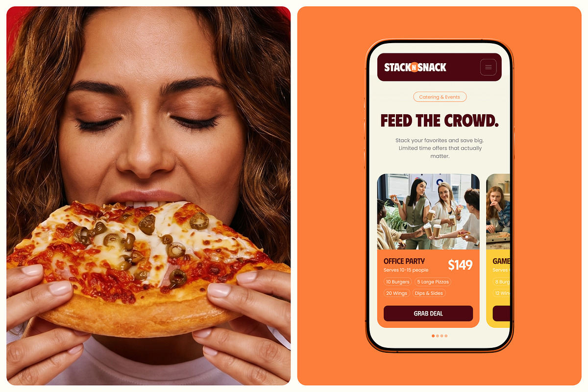 StacknSnack · Food Website Template, a Landing Page Template by Brickclay (Photo 8 of 10)