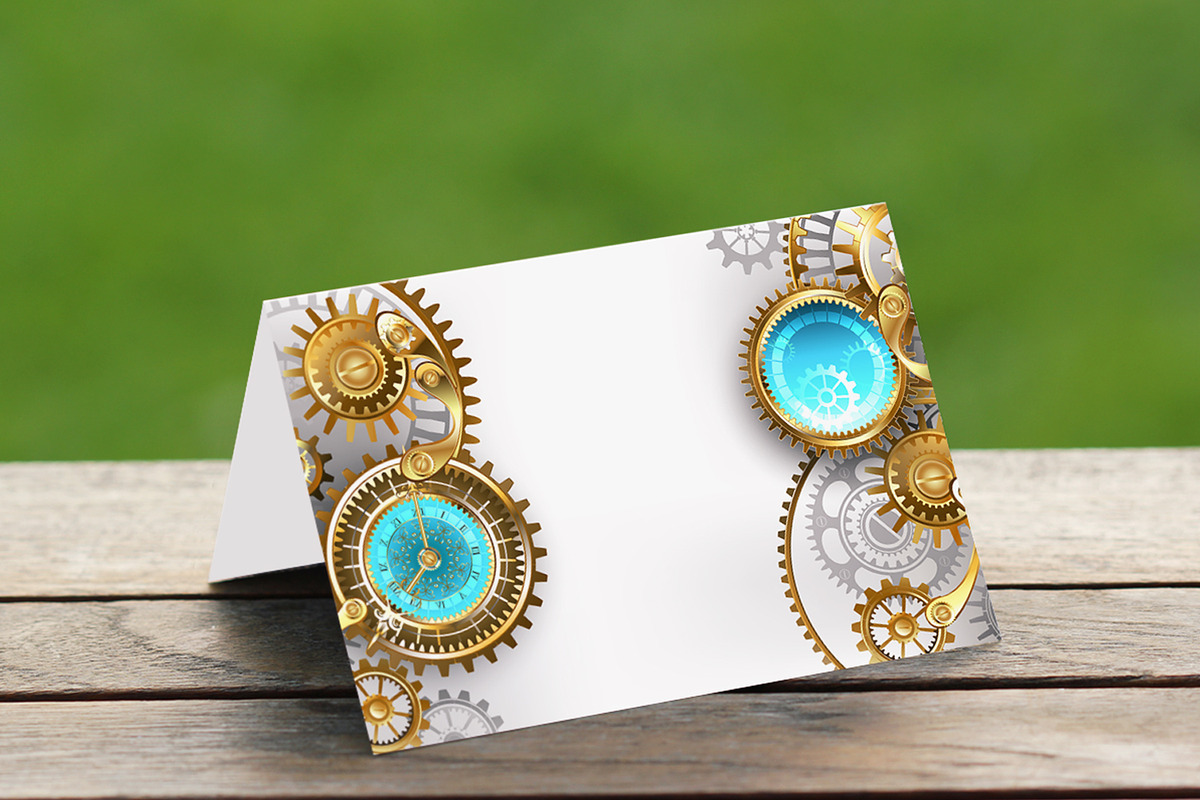 Background with steampunk clock, a Decorative Illustration by blackmoon9 (Photo 3 of 3)