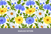 Set With Daisy And Cornflower, a Pattern Graphic by Vector beauty (Thumbnail 4 of 9)