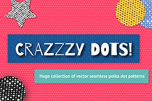 100 seamless polka dots pattern set