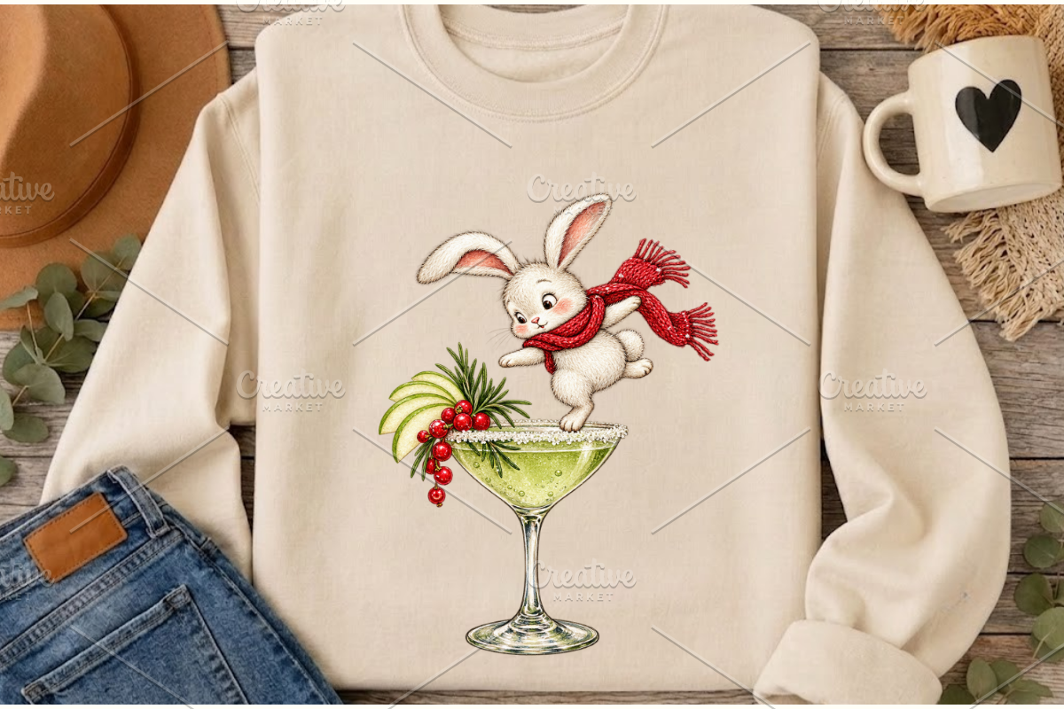 Whimsical Christmas Cocktail PNGs, a Decorative Illustration by Ink Gallery (Photo 8 of 13)