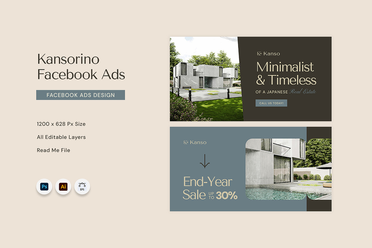 Kansorino - Facebook Ads, a Social Media Template by Fannan Studio (Photo 1 of 3)