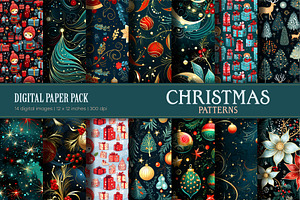 Cute Christmas patterns., a Texture Graphic by KENO Mascots