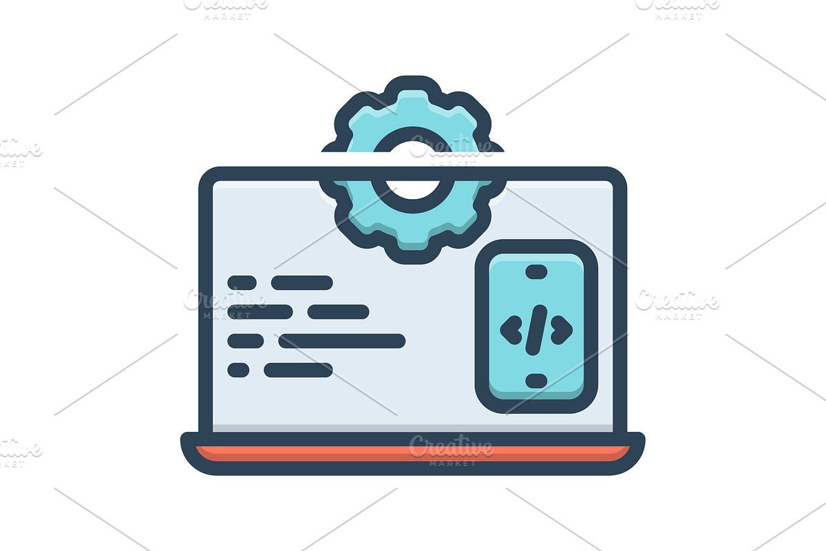 Development configure color icon, a Duotone Icon by Creative priyanka