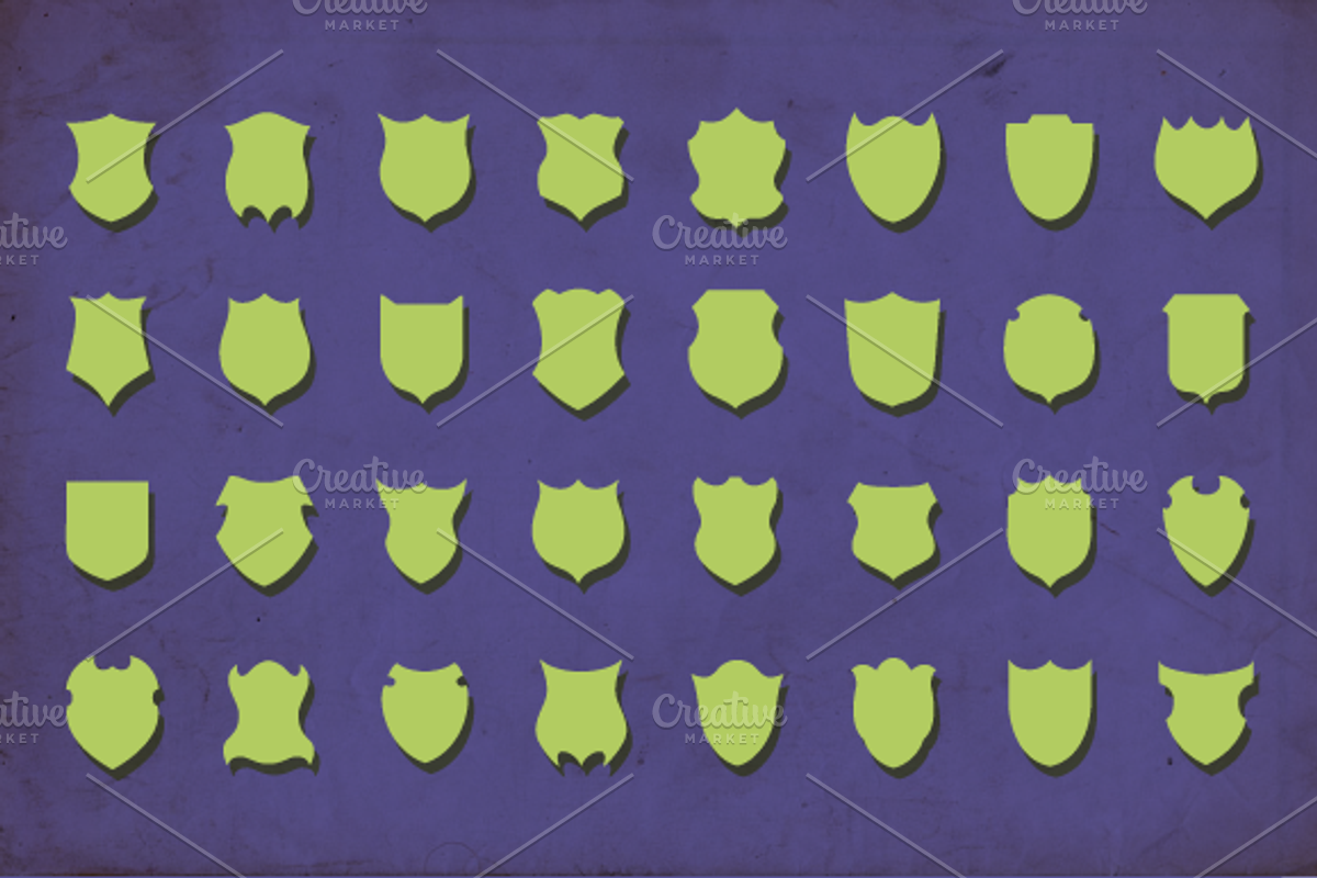 112 Vector Shield Shapes preview 4