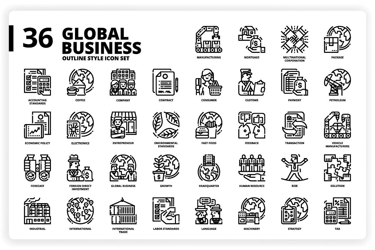 3,600 Icons x3 Styles, an Outline Icon by monkik (Photo 152 of 299)