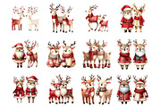 Quirky Santa & Reindeer, an Illustration by Design Market (Thumbnail 3 of 3)