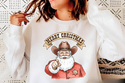 Merry Christmas Cowboy Santa Sublima, an Illustration by Libby Wishes (Thumbnail 5 of 6)