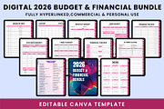 Digital 2026 Budget&Financial Bundle, a Stationery Template by Shumaya (Thumbnail 1 of 6)