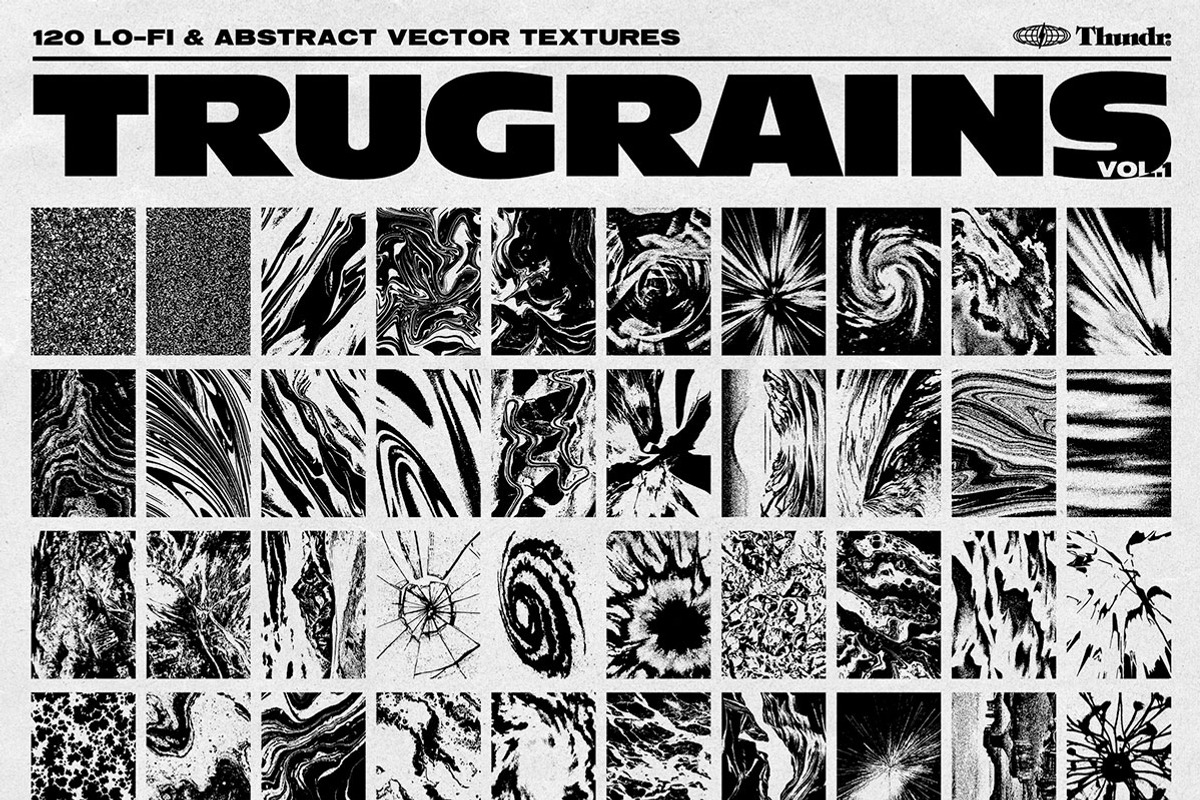 TRUGRAINS Brutalist Vector Textures, a Texture Graphic by Thundr Co. (Photo 2 of 6)