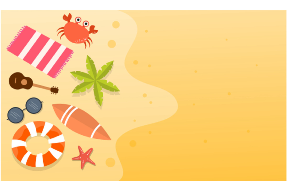 Summer background design vector set, a Decorative Illustration by foxndeer (Photo 4 of 4)