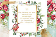 Vintage Christmas Watercolor Clipart, a Decorative Illustration by WonderWonder (Thumbnail 8 of 8)
