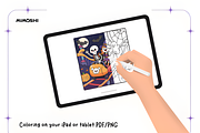 Spooky Hygge Halloween Coloring, a Seasonal Illustration by Coco Bloom (Thumbnail 4 of 4)