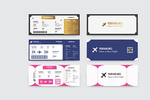 Travel and boarding ticket., a Stationery Template by Kazi Hossain