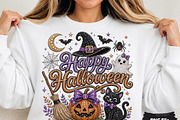 Happy Halloween Rhinestone PNG, a Seasonal Illustration by DreamCafeArt (Thumbnail 1 of 6)