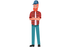 Man Dressed As American Lumberjack