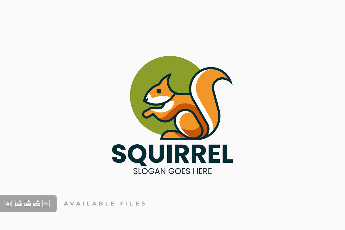 Squirrel Simple Mascot Logo, a Branding & Logo Template by ivan_artnivora