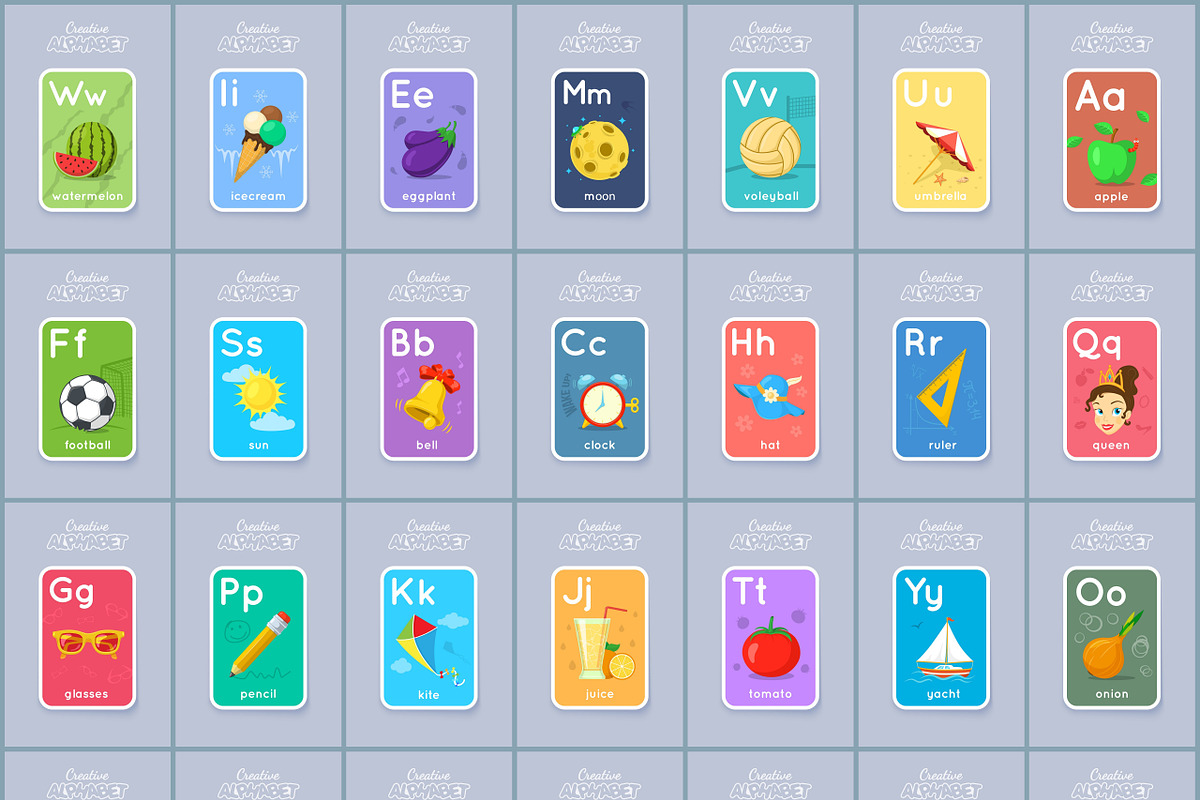 Alphabet cards, a Graphic by Chuhastock (Photo 7 of 7)