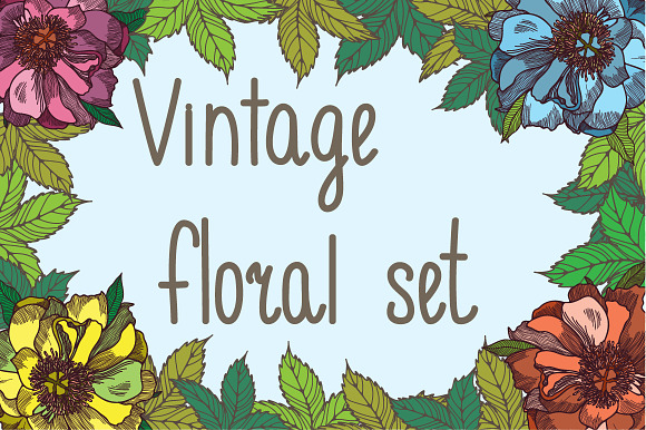 Vintage Floral Set