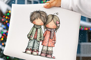 Sweet Pastel Valentine Couple PNG, an Illustration by SinaCreation (Thumbnail 10 of 11)