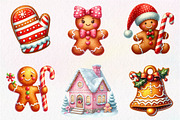 Christmas Gingerbread Clipart, an Illustration by Dream Creation (Thumbnail 6 of 7)