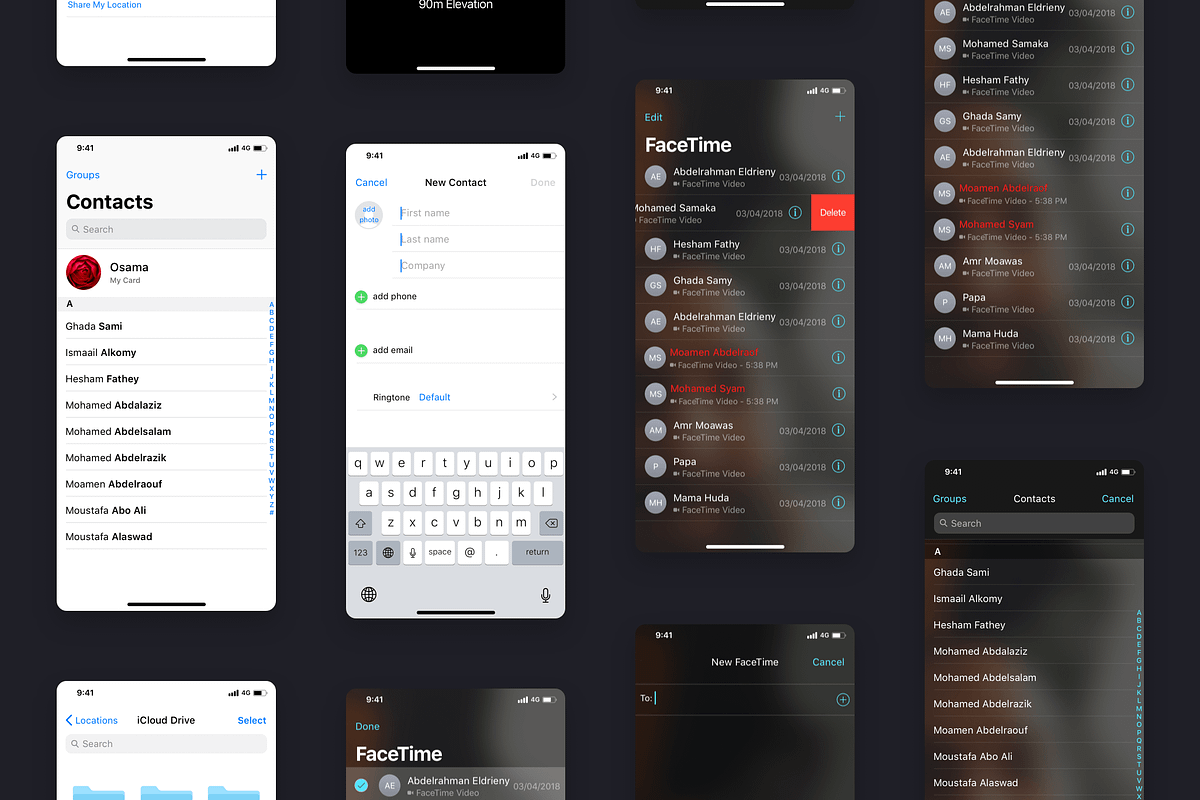iOS12 GUI KIT, an UI Kit Template by Ui Markets (Photo 9 of 20)
