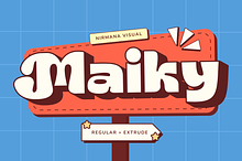 Maiky Retro - Branding Logo Font