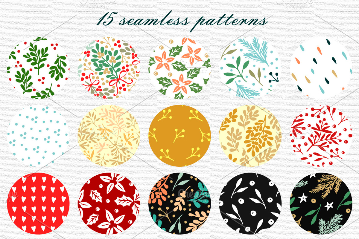 Holiday Patterns collection, a Pattern Graphic by Ola-la-la (Photo 2 of 12)