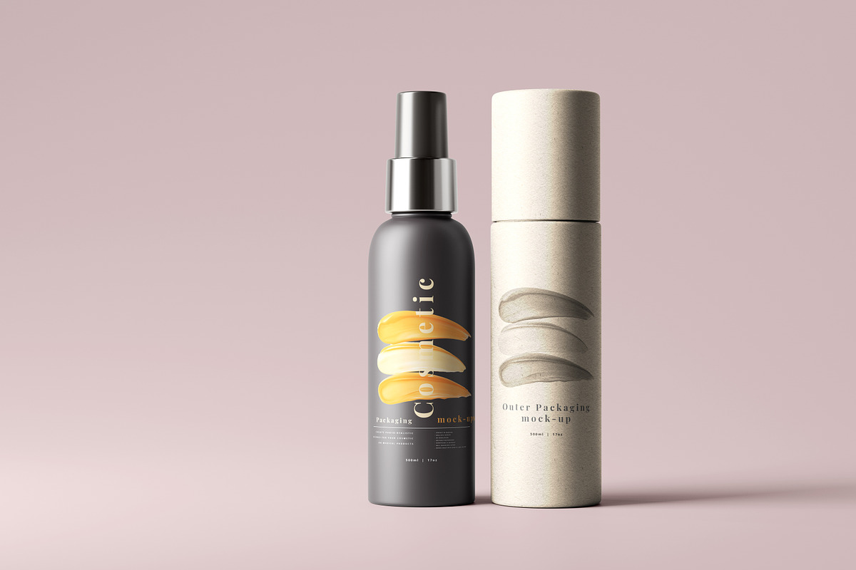 Dark Plastic Cosmetic Mockup Bundle, a Cups & Container Mockup by pmvch (Photo 43 of 111)