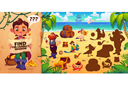 Kids game worksheet, find shadow, an Education Illustration by Vector Tradition (Thumbnail 2 of 3)