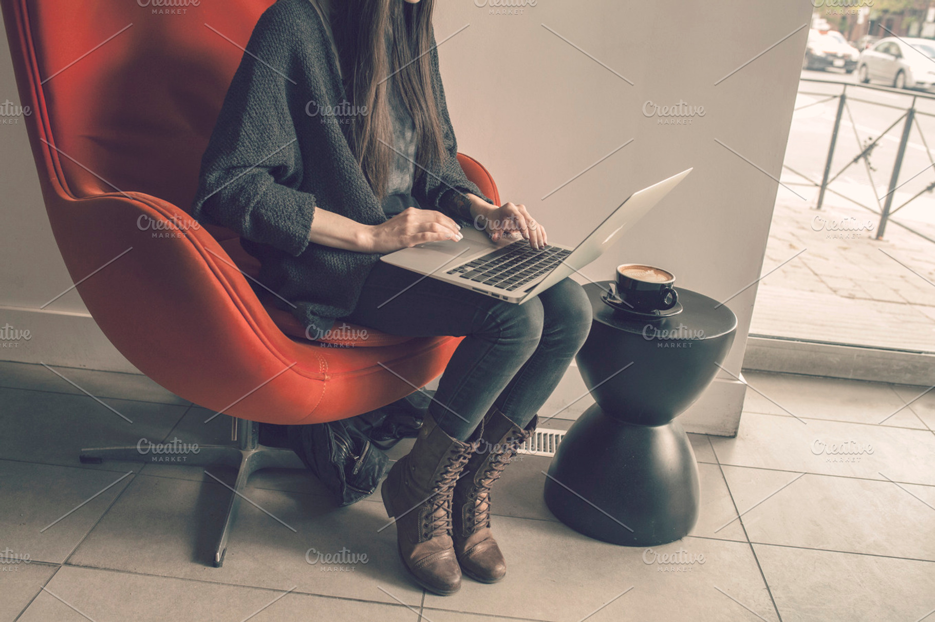 Woman On Macbook Air