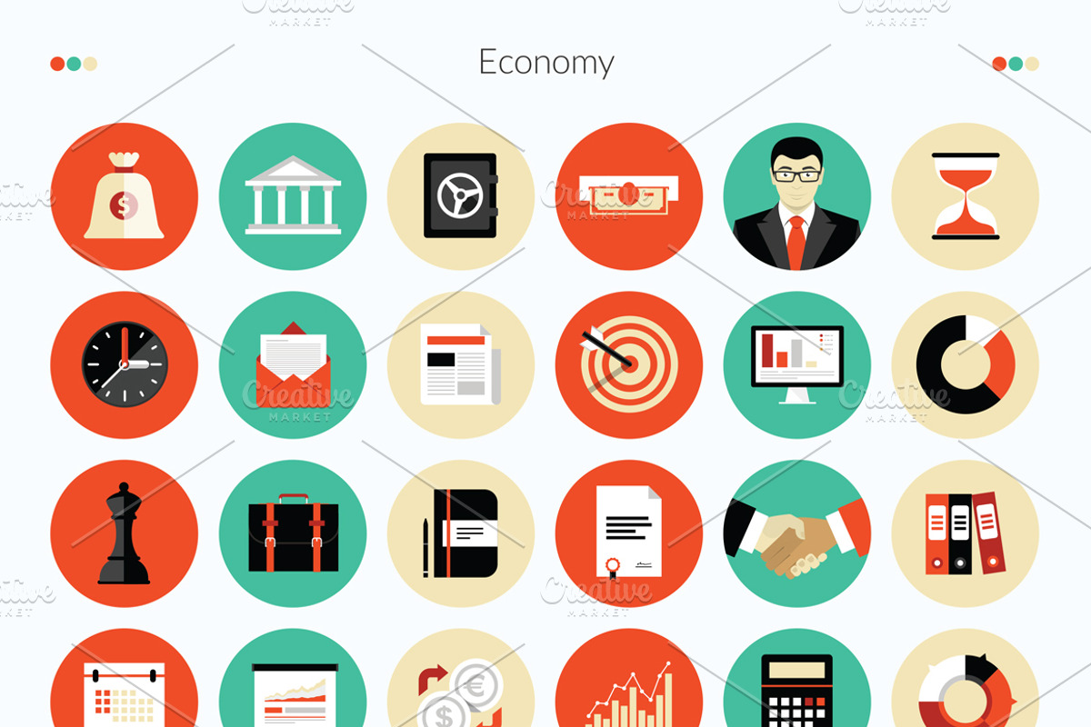Flat Rules - 96 Premium Icons Flat, a Graphic by SRPACDY (Photo 5 of 5)