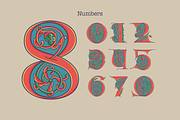 Bohemian medieval initials, a Blackletter Font by kaer_shop (Thumbnail 7 of 12)