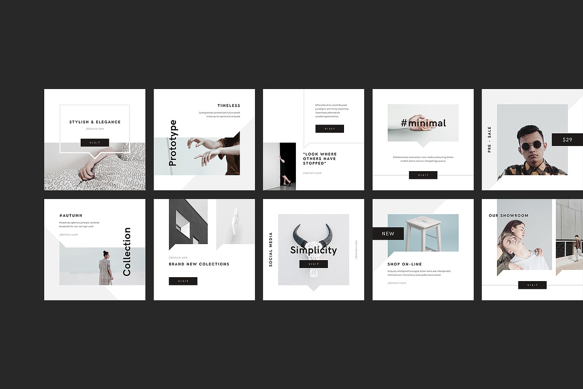 Minimal Canva Social Media Instagram, a Social Media Template by Goashape Studio (Photo 5 of 10)