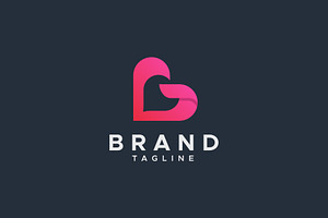 Letter G love logo design template, a Branding & Logo Template by Amadul11