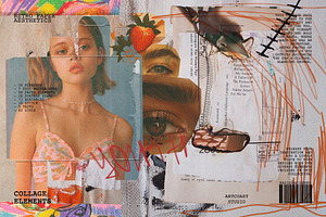 Retro Paper Aesthetics Collage