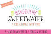 Sweetwater Handwritten Font Trio, a Slab Serif Font by Phat Happy Life (Thumbnail 1 of 4)