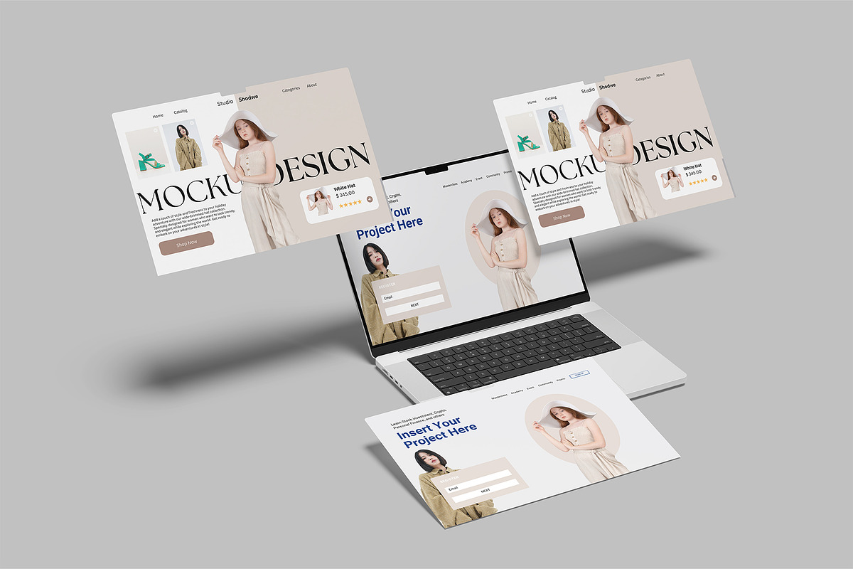 Laptop Screen Presentation Mockup, a Device Mockup by lamorastudio (Photo 6 of 11)