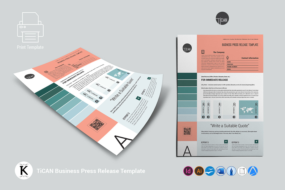 TiCAN Business Press Release, a Stationery Template by Keboto