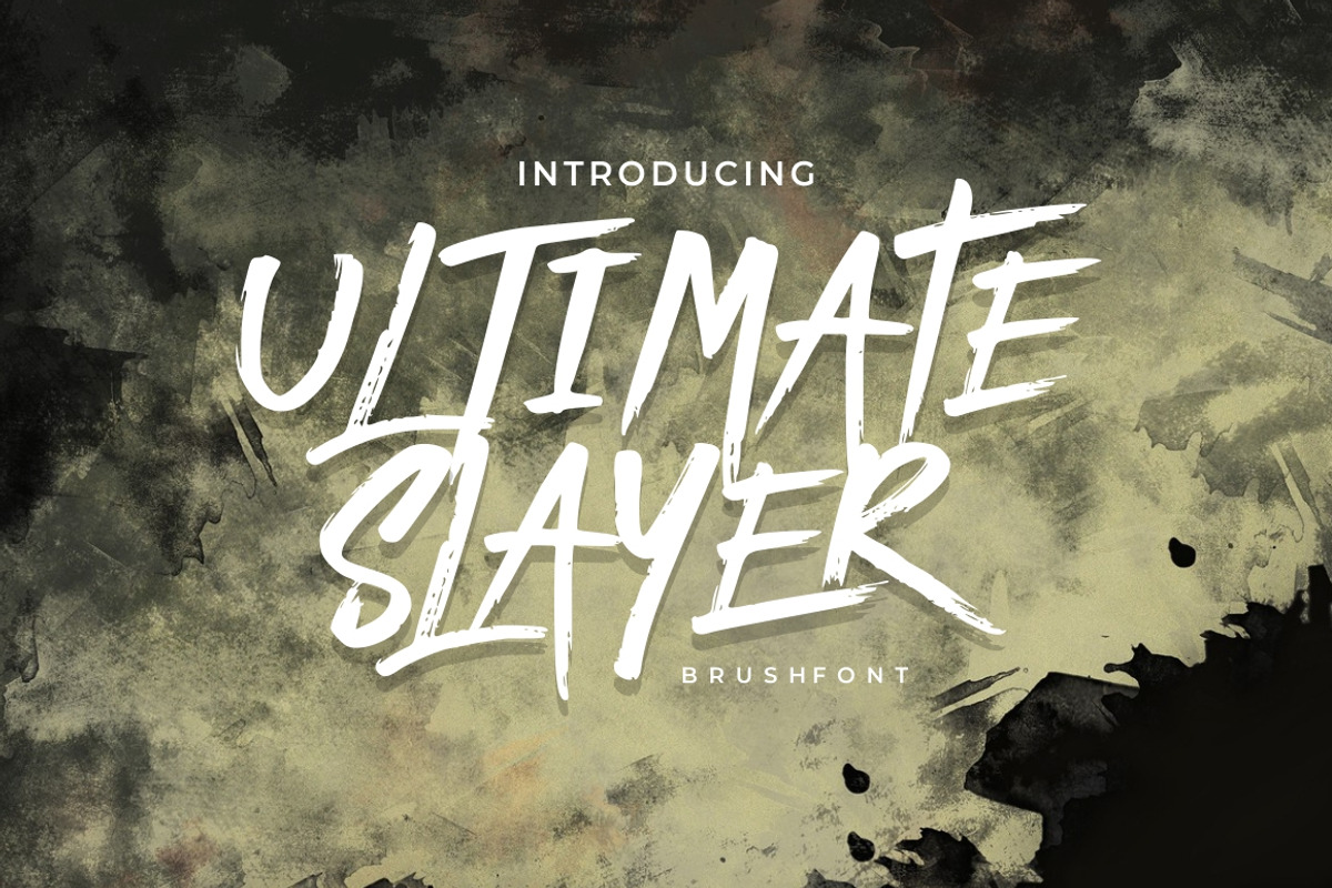 ULTIMATE SLAYER - Handbrush Font