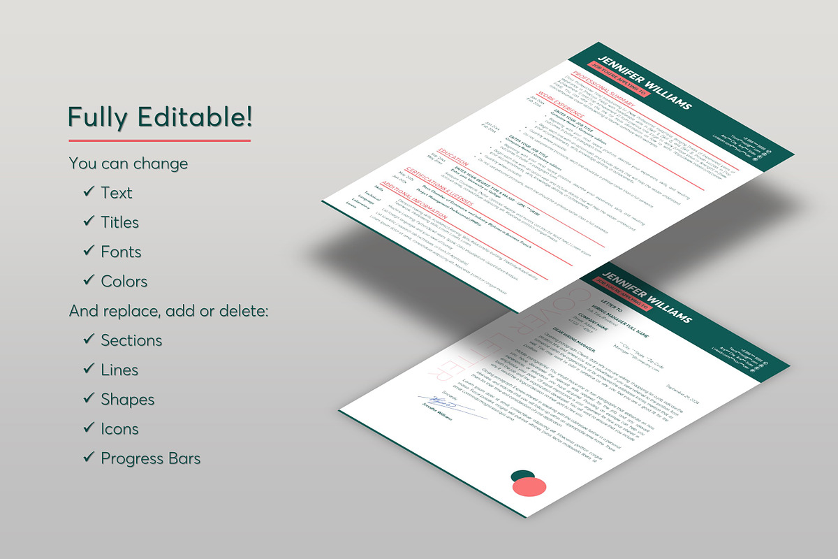 ATS Resume CV Word & Google Docs 45, a Resume Template by MrCam Template Resume|CV (Photo 5 of 8)