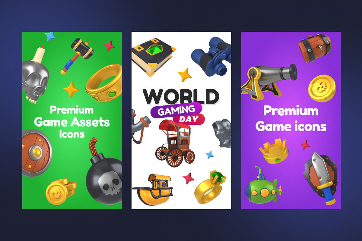 3D Game Assets Icons, an Emoji Icon by Vectors Market (Photo 7 of 10)
