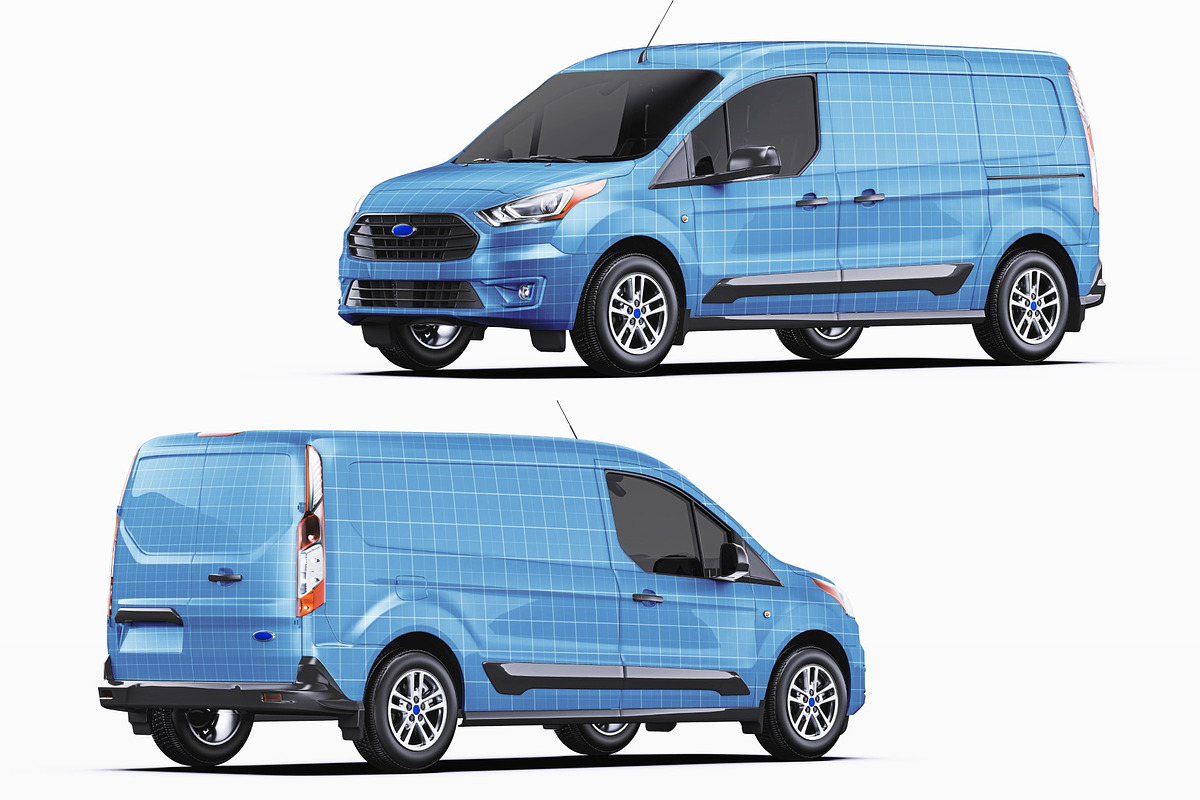 LWB Compact Cargo Van Mockup Set, a Product Mockup by Halal Graphic Studio (Photo 11 of 14)