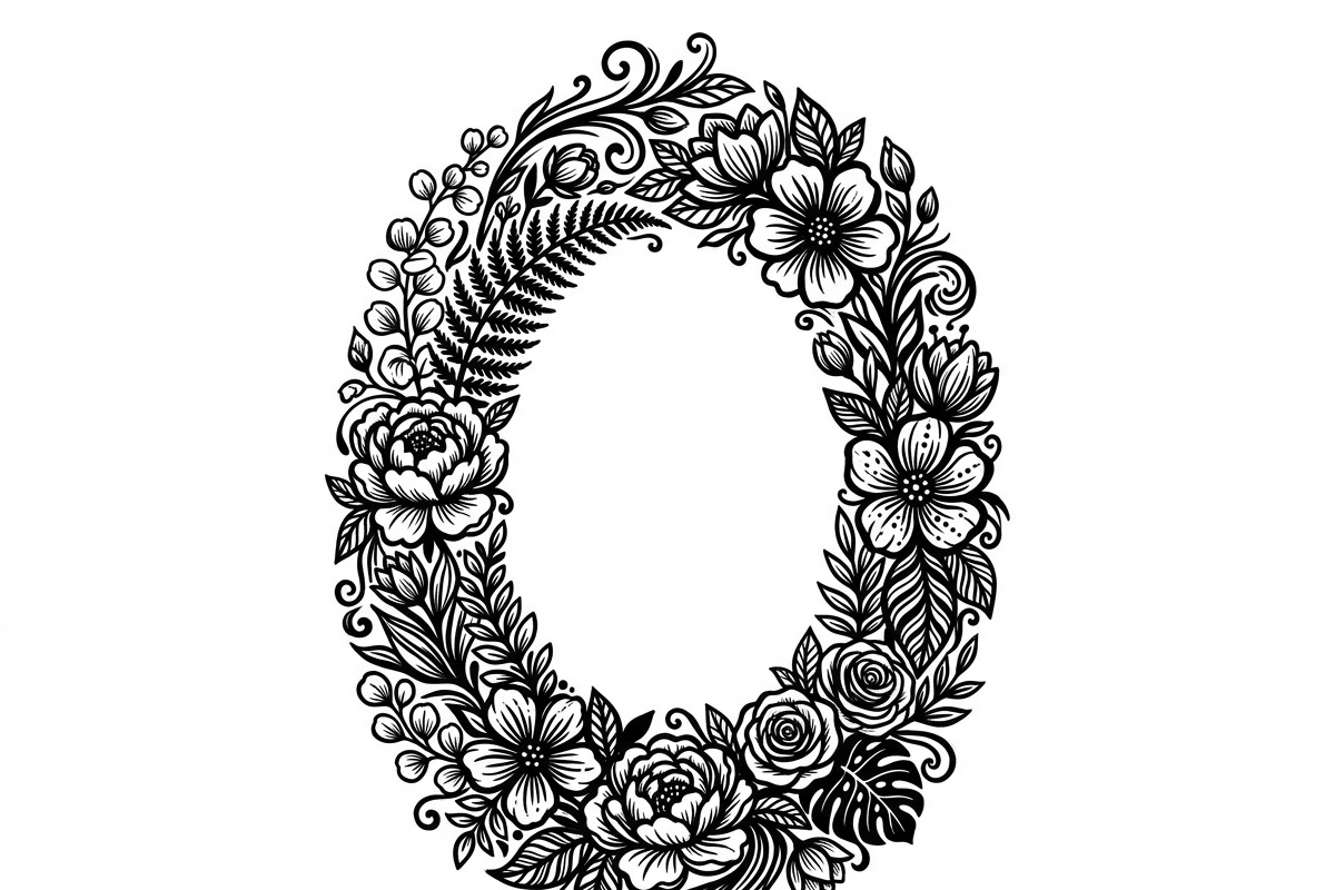 50 Elegant Floral Oval Mirror Frame, a Decorative Illustration by Amazin_art (Photo 16 of 29)