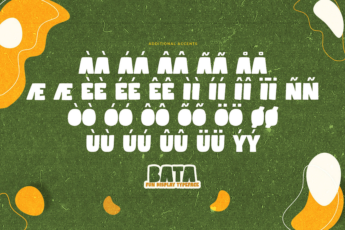 Bata – Fun Display Typeface, a Sans Serif Font by Almarkhatype (Photo 4 of 8)