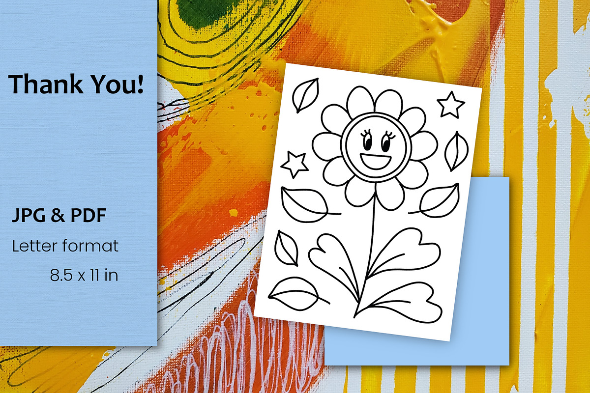 Simple Positive Coloring Cards, an Education Illustration by ChristinaDesigns (Photo 3 of 3)