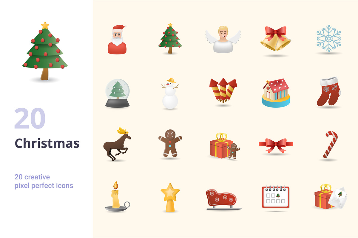 Christmas 3D Icons Set Bundle, an Object Graphic by Aimagenarium@gmail.com (Photo 1 of 21)