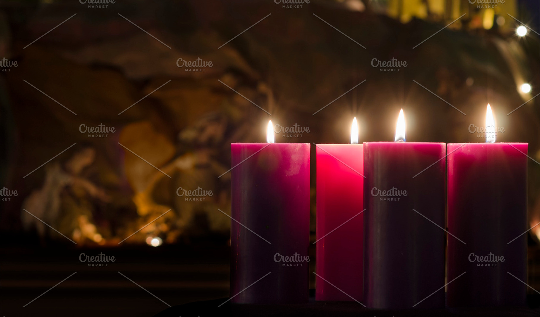 Advent Candles Week 4, a Holiday Photo by LisaKoubou